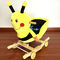 Fashion Plush Rocking Honeybee Animal Toys With Music For Children Riding On supplier