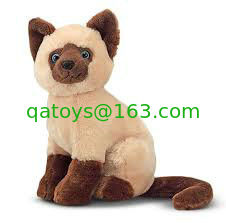 China Sitting Pose Brown Cat Plush Toys supplier