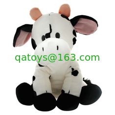 China White and Black Milka Cow Plush Toys supplier