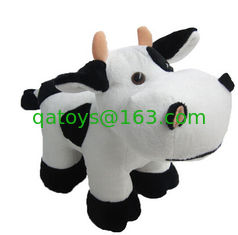 China Standing Pose RedBull Black Cow Milka Cow Plush Toys supplier