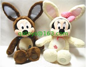 China Disney Minnie Mouse and Mickey Mouse Bunny Easter Rabbit Plush Toy supplier